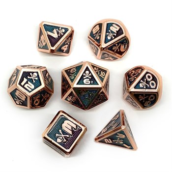 7-Piece Metal RPG Dice Set — Jolly Roger