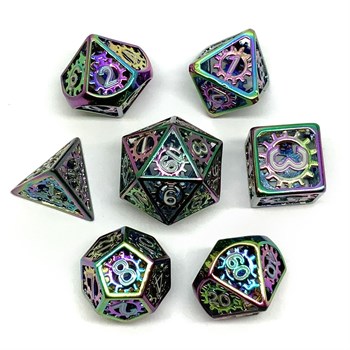7-Piece Metal RPG Dice Set — Tempered Gears