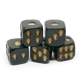 Dice Set 5 pcs. D6 Skull 16 mm