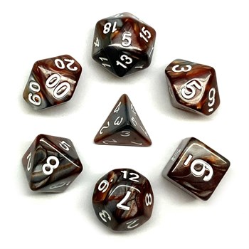 7-Piece RPG Dice Set — Unakite