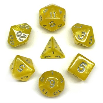 7-Piece RPG Dice Set — Yellow Citrus