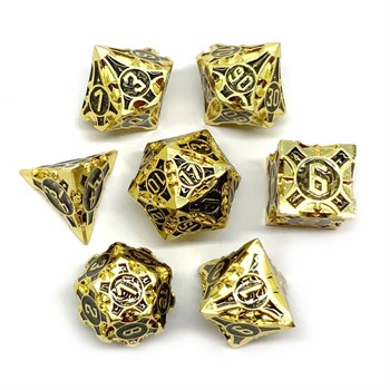 7-Piece Metal RPG Dice Set — Black Baroque