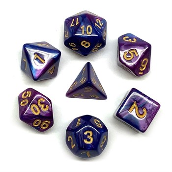 7-Piece RPG Dice Set — Dawn Blue