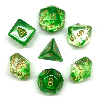 7-Piece RPG Dice Set — Chrysoprase