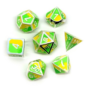 7-Piece Metal RPG Dice Set — Ripening Lemon