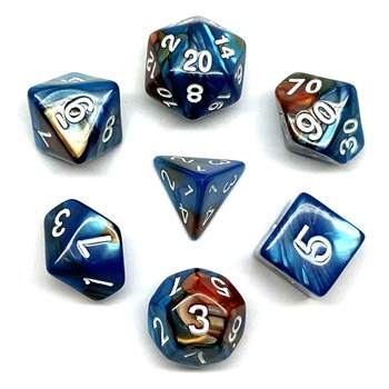 7-Piece RPG Dice Set — Drowning Sunset