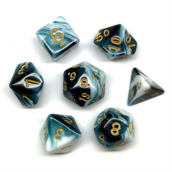 7-Piece RPG Dice Set — Blue Agate