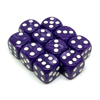 Dice Set D6 Pearlescent Violet Onslaught 16 mm with Rounded Corners (10 pcs.)