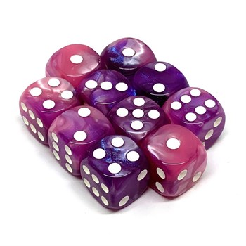 Dice Set D6 Pearlescent Dragon Blood 16 mm with Rounded Corners (10 pcs.)