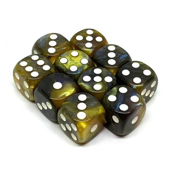 Dice Set D6 Pearlescent Galactic Nebula 16 mm with Rounded Corners (10 pcs.)