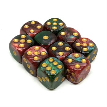 Dice Set D6 Pearlescent Rhythm of the Ancients 16 mm with Rounded Corners (10 pcs.)
