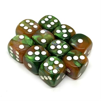 Dice Set D6 Pearlescent Earth Tremor 16 mm with Rounded Corners (10 pcs.)