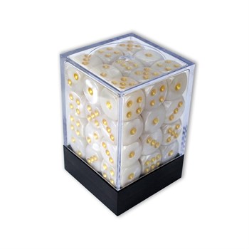 Dice Set 36 pcs. D6 White Pearlescent 12 mm