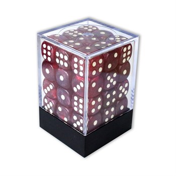 Dice Set 36 pcs. D6 Red Dark Pearlescent 12 mm