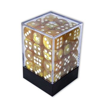 Dice Set 36 pcs. D6 Brown Light Pearlescent 12 mm