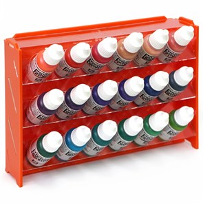 Подставка пластиковая OW оранжевая для красок 18 баночек Mk-1 (Vallejo)
