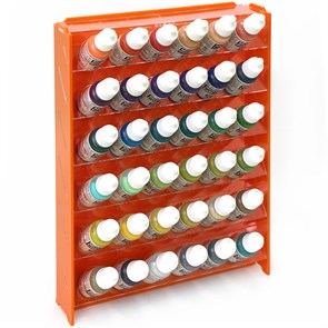 Подставка пластиковая OW оранжевая для красок 36 баночек Mk-1 (Vallejo)