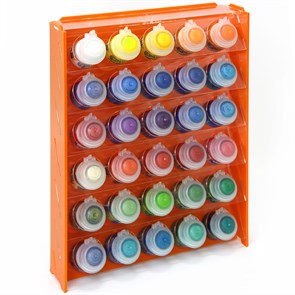 Подставка пластиковая OW оранжевая для красок 30 баночек Mk-1 (Citadel)