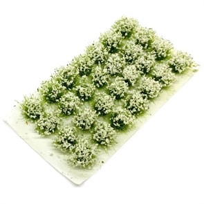 Модельная трава цветы белые - 28шт 10мм
