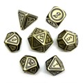 Кубики ДнД (7 шт) металлические / Дайсы для DnD / Dungeons & Dragons / RPG / Готовый металл - фото 10473