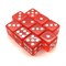 Dice Set 10 pcs. D6 Transparent Red 16 mm with Square Corners - photo 18063