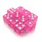 Dice Set 10 pcs. D6 Transparent Pink 16 mm with Square Corners - photo 18069