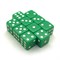 Dice Set 10 pcs. D6 Matte Green 16 mm with Square Corners - photo 18071