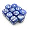 Dice Set 10 pcs. D6 Marbled Blue 16 mm with Rounded Corners - photo 18076