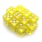 Dice Set 10 pcs. D6 Transparent Yellow 16 mm with Square Corners - photo 18078