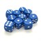 Dice Set 10 pcs. D6 Matte Blue 16 mm with Rounded Corners - photo 18081