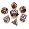 7-Piece Metal RPG Dice Set — Dragon Scale (Red-Blue with Copper) - photo 21247