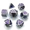 7-Piece Metal RPG Dice Set — Gears Purple with Silver - photo 21254
