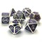 7-Piece Metal RPG Dice Set — Gears Purple with Silver - photo 21255