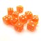 Dice Set 10 pcs. D6 Transparent Orange 16 mm with Square Corners - photo 21603