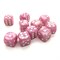 Dice Set 10 pcs. D6 Marbled Pink 16 mm with Rounded Corners - photo 21641