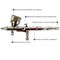 Airbrush OW "Sputnik-1" Universal + Set (Hose, 3 Nozzle, 3 Needle, Filter) - photo 22008