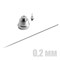 Threaded-Nozzle Airbrush Spare Part Set 0.2 mm (Needle, Nozzle, Air Cap Body) OW - photo 24482