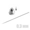 Threaded-Nozzle Airbrush Spare Part Set 0.3 mm (Needle, Nozzle, Air Cap Body) OW - photo 24483