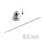 Threaded-Nozzle Airbrush Spare Part Set 0.5 mm (Needle, Nozzle, Air Cap Body) OW - photo 24484
