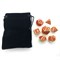 7-Piece Metal RPG Dice Set — Dragon Scale (Red with Gold) 16 mm - photo 25180