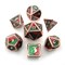 7-Piece Metal RPG Dice Set — Dragon Scale Red-Green with Copper - photo 25184