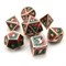 7-Piece Metal RPG Dice Set — Dragon Scale Red-Green with Copper - photo 25185
