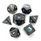 7-Piece Metal RPG Dice Set — Dragon Scale (Turquoise with Black) 16 mm - photo 25187