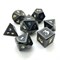 7-Piece Metal RPG Dice Set — Dragon Scale (Turquoise with Black) 16 mm - photo 25188
