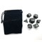 7-Piece Metal RPG Dice Set — Dragon Scale (Turquoise with Black) 16 mm - photo 25189