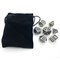 7-Piece Metal RPG Dice Set — Dragon Scale (Black with Silver) 16 mm - photo 25192