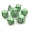 7-Piece Metal RPG Dice Set — White with Green - photo 25194