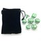 7-Piece Metal RPG Dice Set — White with Green - photo 25195