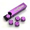 Dice D6 Aluminium 16 mm 5pcs. Purple in Tube - photo 25315
