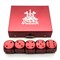 Dice D6 Aluminium 16 mm 5pcs. Red in Case - photo 25329